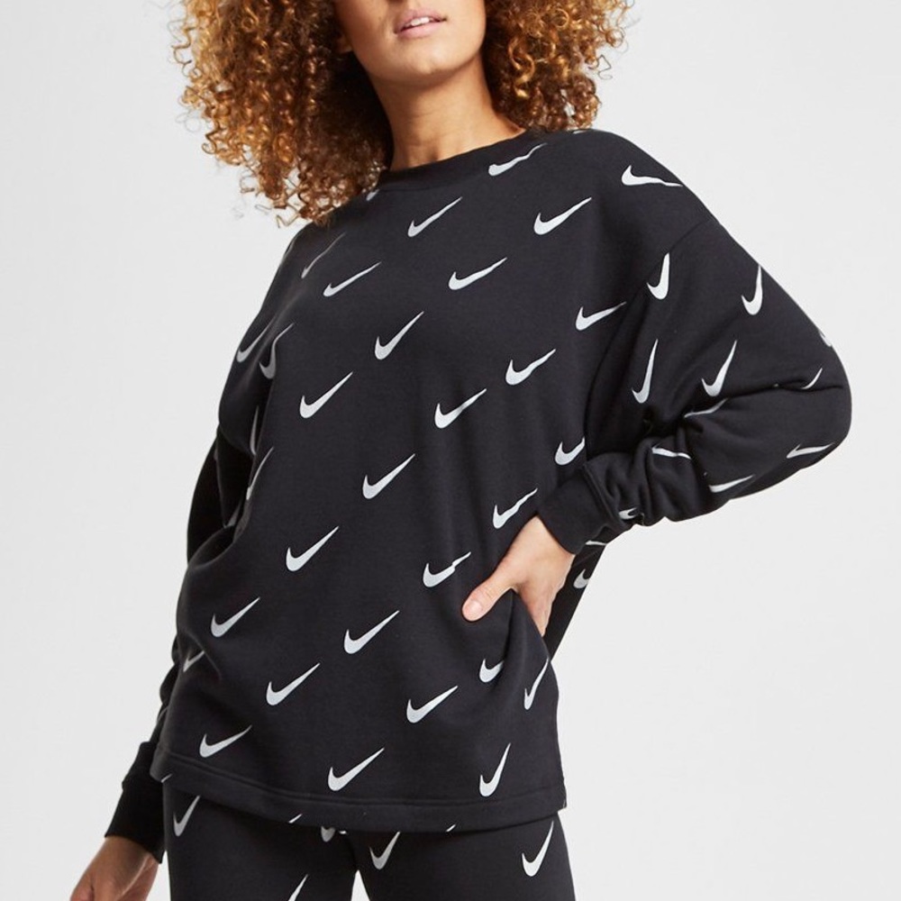 Nike Allover Silver Swoosh Sweatshirt